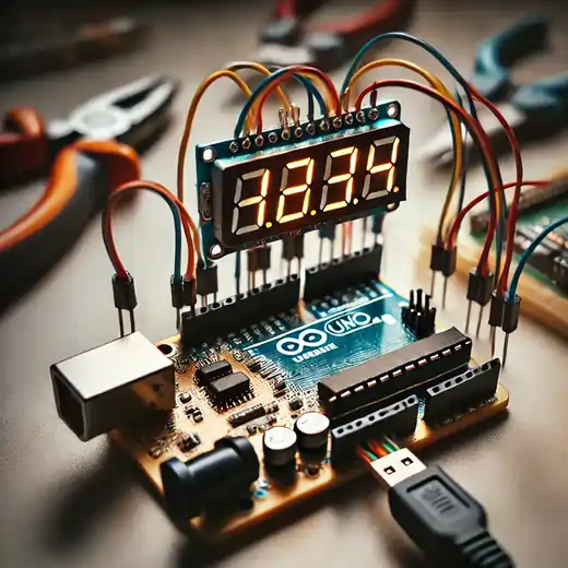 Connect a 7-Segment Display with Arduino Uno 

